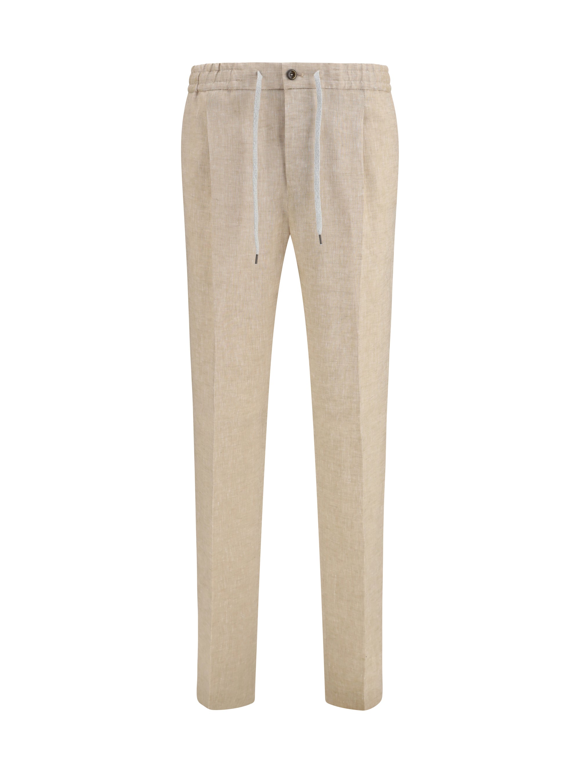 Linen Trousers — Beige