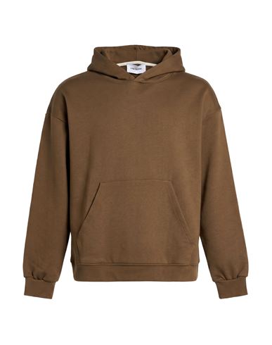 Man Sweatshirt Khaki Size S Cotton