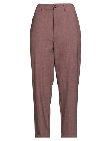 Woman Pants Brick Size 6 Polyester, Wool, Elastane