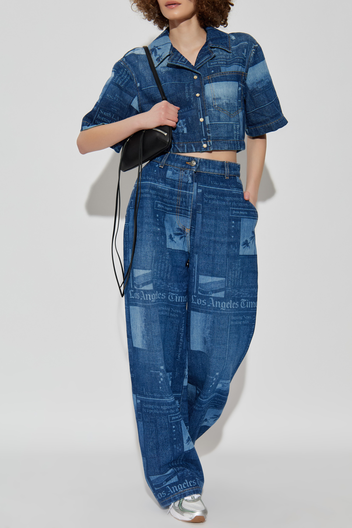 Patterned Jeans, Women's, Navy Blue
