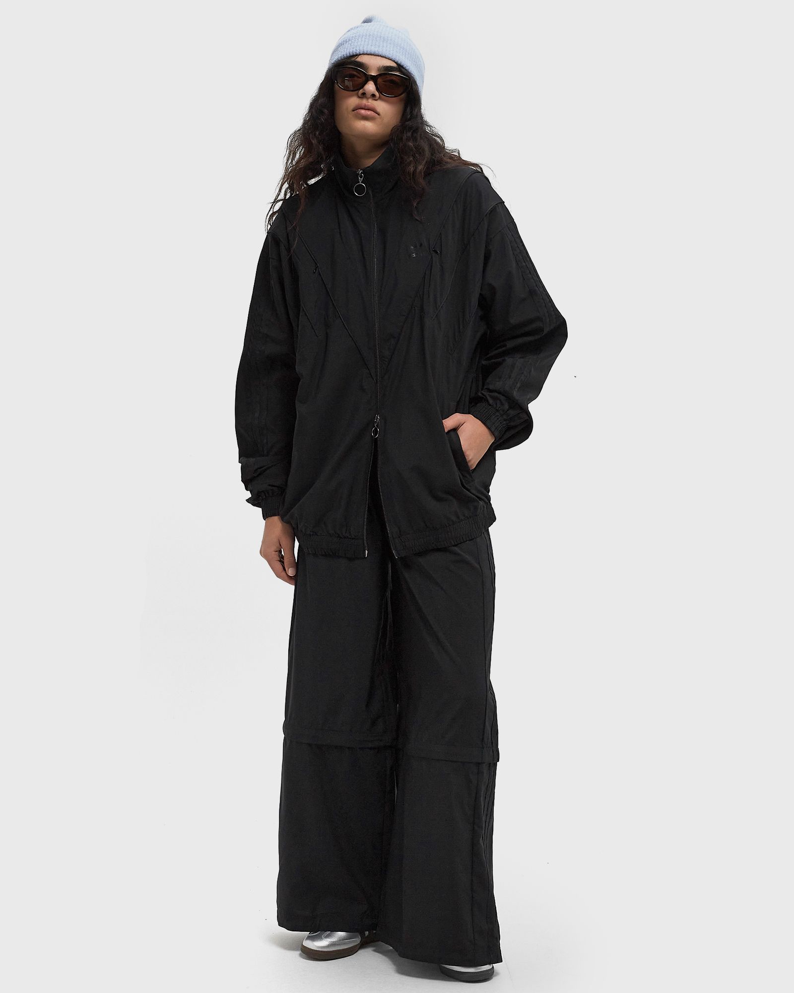 Women's Rasant Oversized Zip Off Track Top in Black