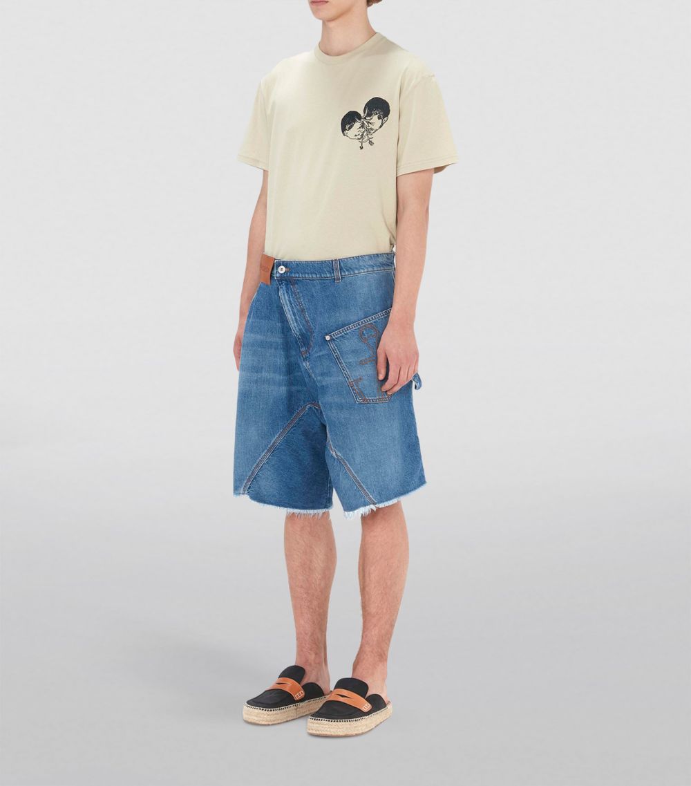 Denim Twisted Workwear Shorts