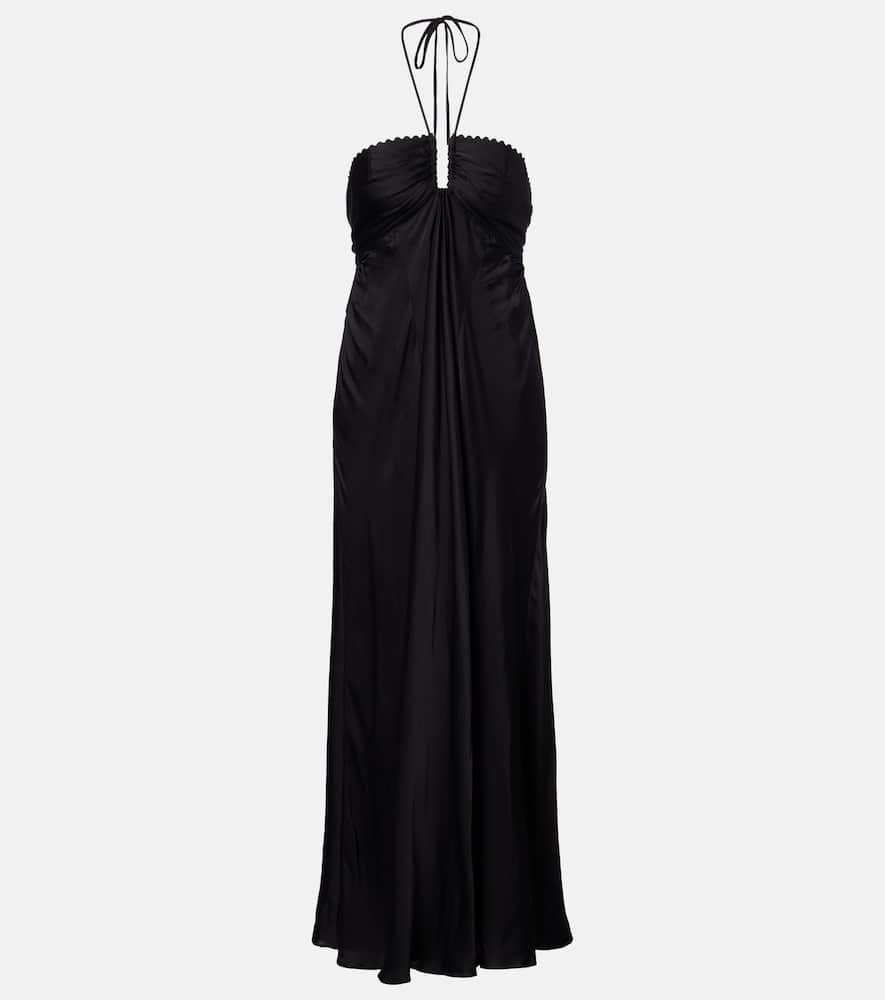 Halterneck maxi dress