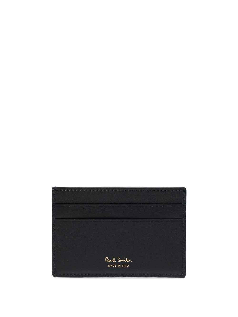 Logo-print leather cardholder - Blue