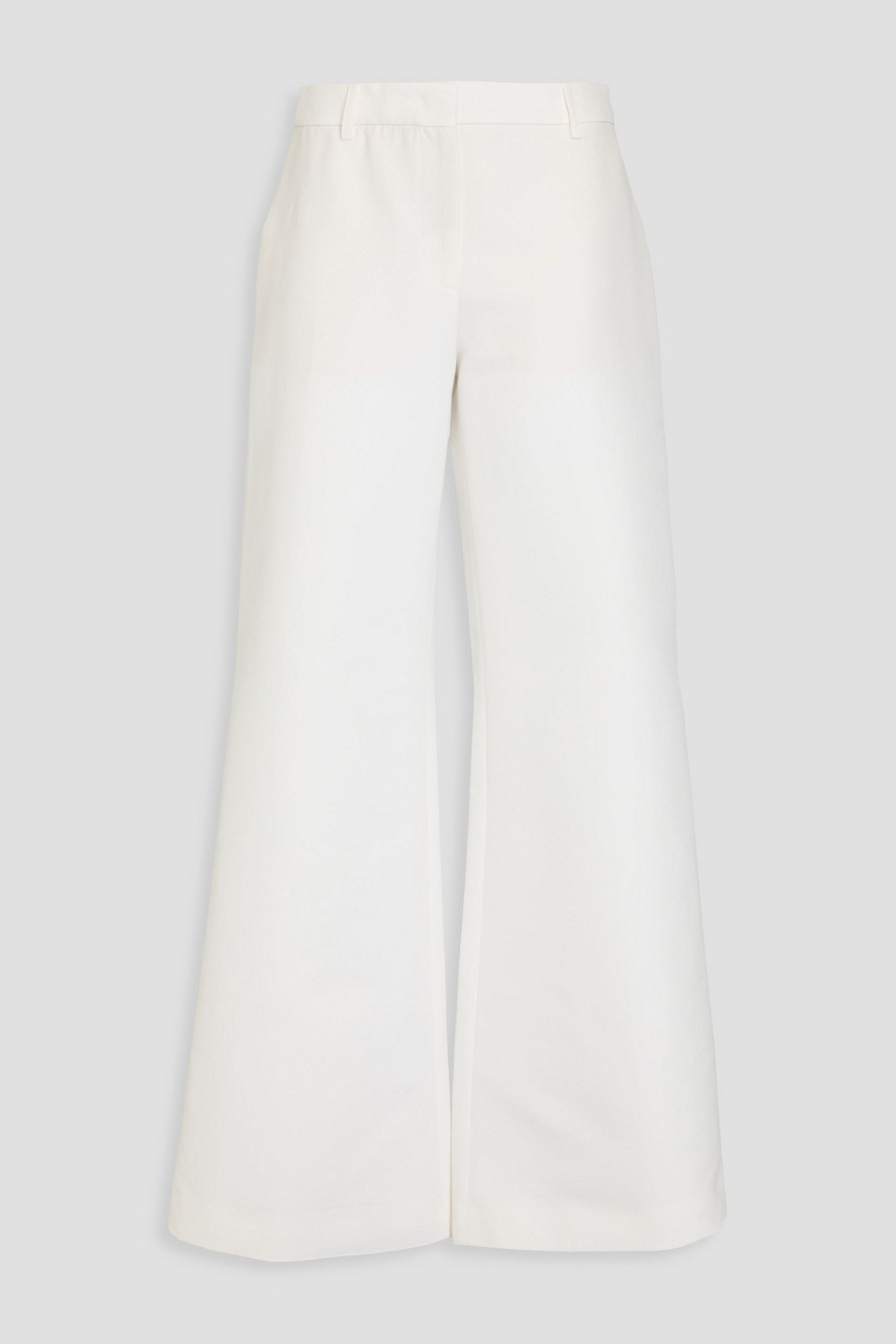 Cotton-twill wide-leg pants