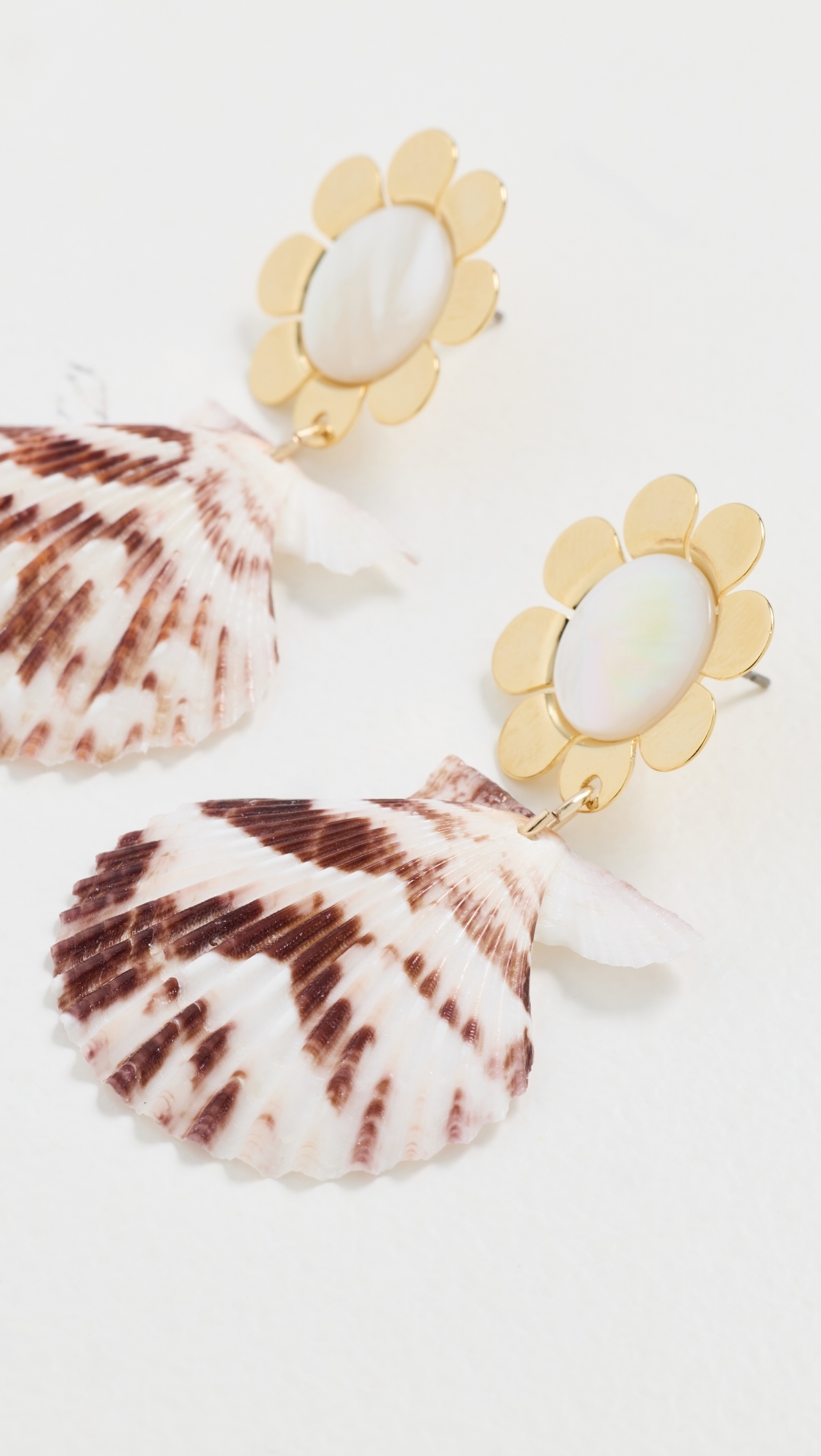 Brinker + Eliza Cora Earrings Neutral Shell/MOP One Size