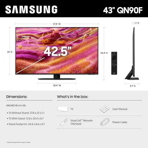 QN90F 43" 4K HDR Smart Neo QLED Mini-LED TV (2025)