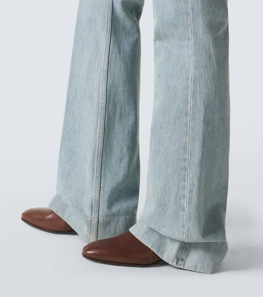 Logo flared jeans