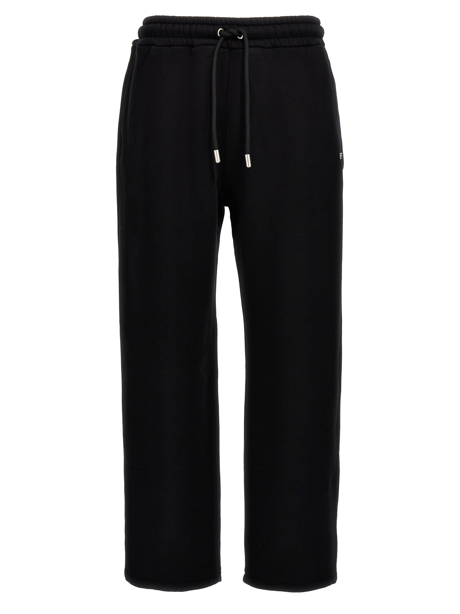 Scribble-Diag-stripes jersey trousers - Black