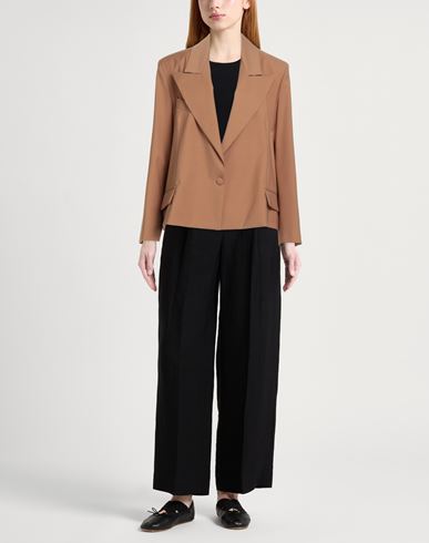 Woman Blazer Camel Size 8 Polyester, Wool, Elastane, Viscose