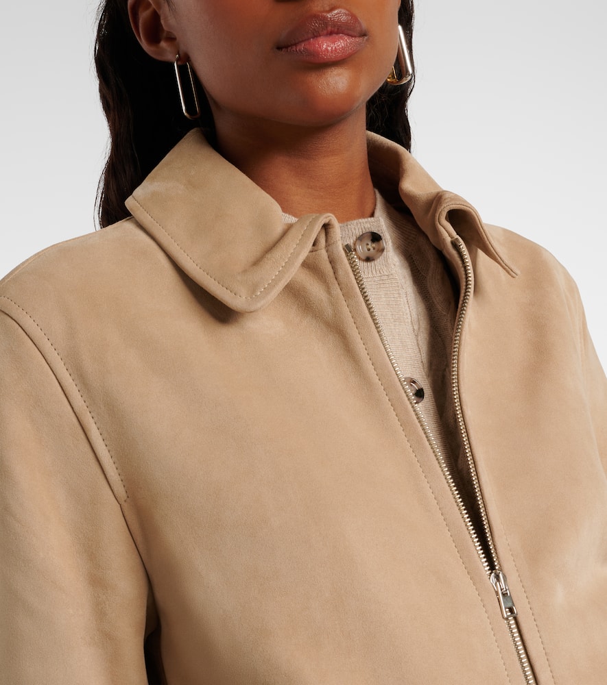 Suede bomber jacket