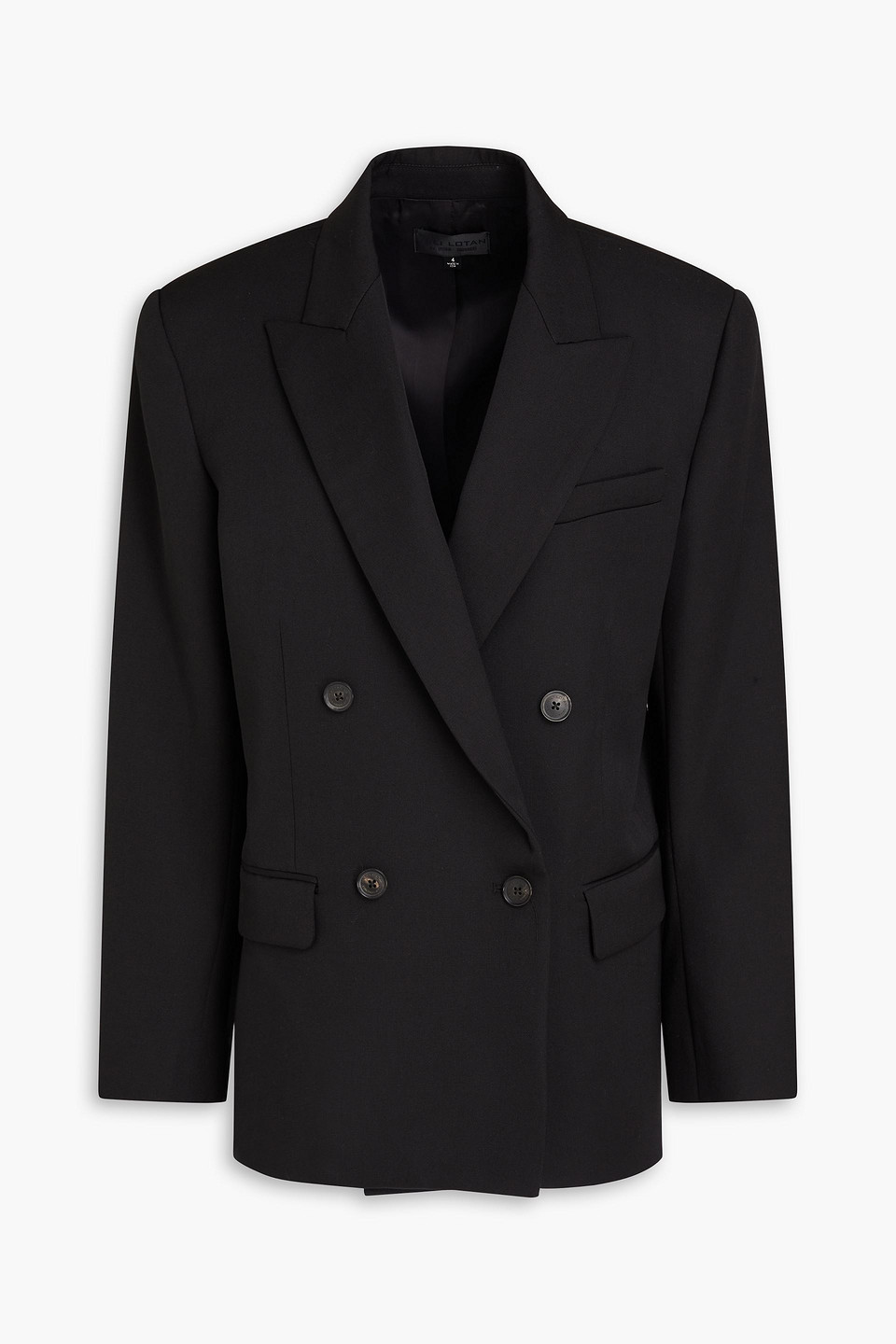 Pimpton double-breasted grain de poudre wool blazer