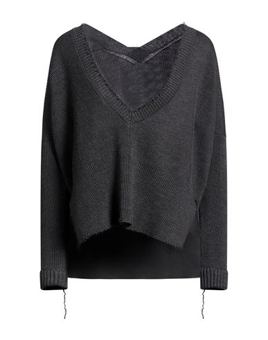 Woman Sweater Charcoal Size XS Merino Wool