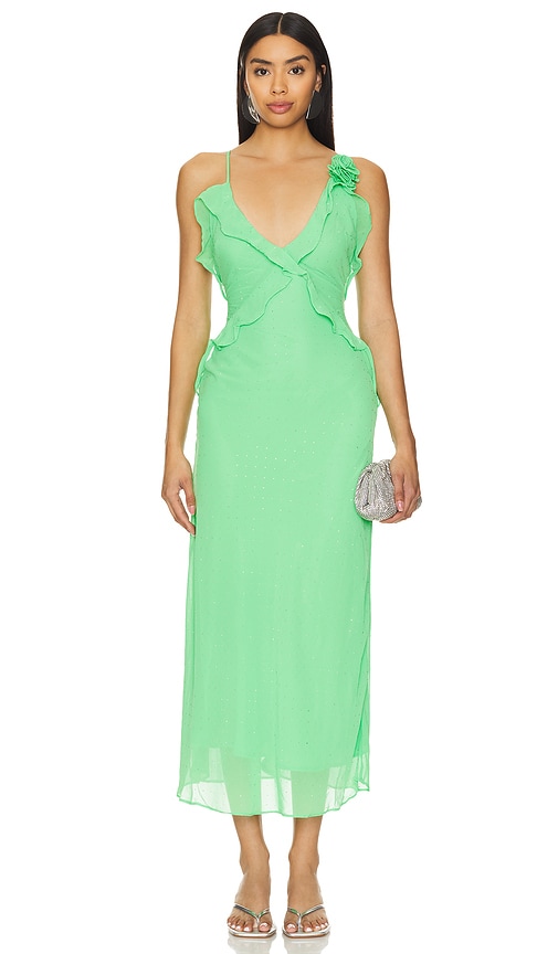 Bardot MAXIKLEID OLEA in Green. Größe 6. Also in