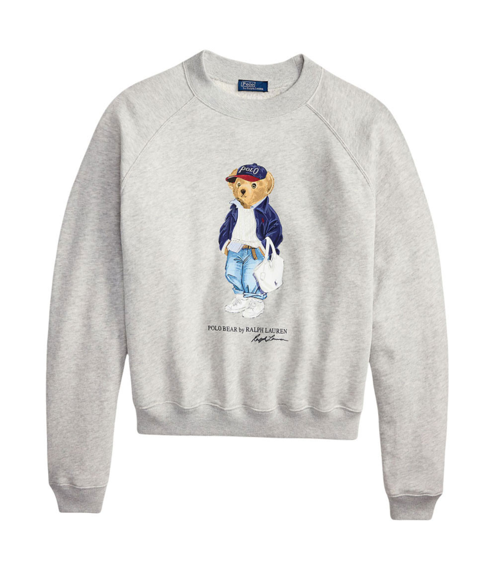 Grey Graphic Crew Neck Sweater
