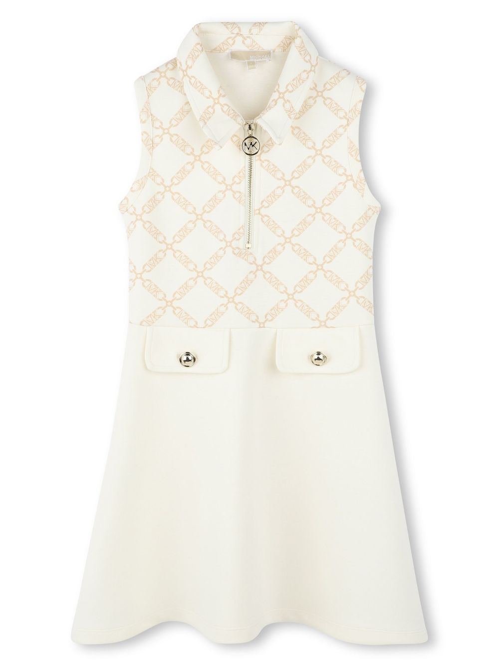 Logo-print dress - White