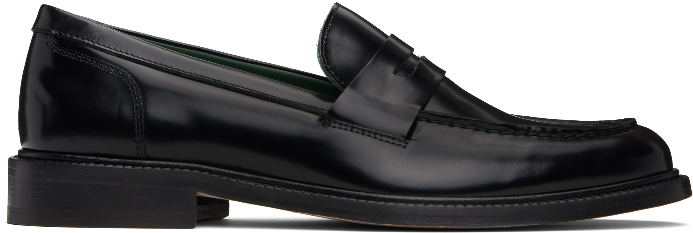 VINNY's Black Leather Townee Penny Loafers