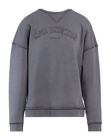 Man Sweatshirt Grey Size L Cotton, Polyester