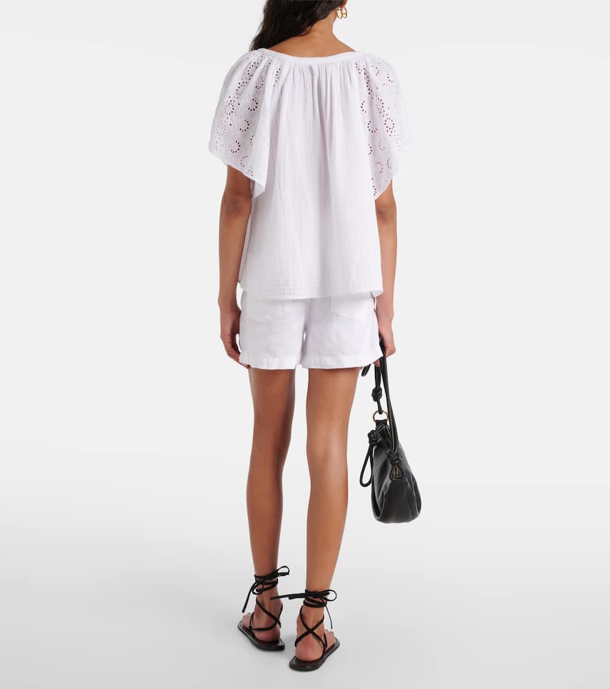 Tish embroidered cotton top