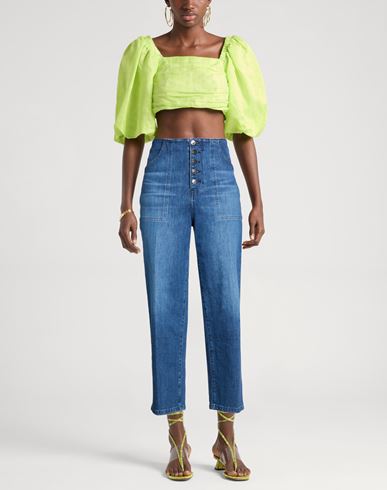 Woman Jeans Blue Size 25 Cotton, Polyurethane