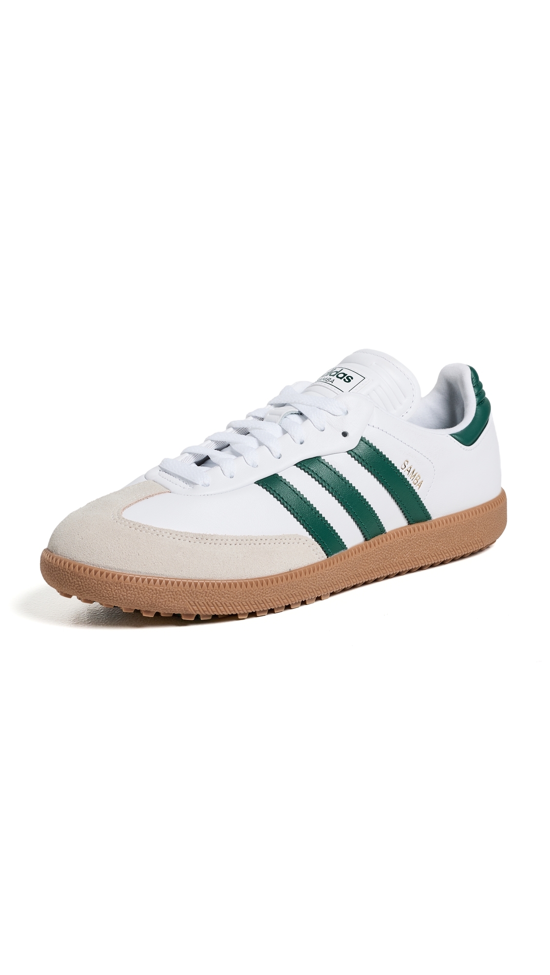 Samba Spikeless Golf Shoes White/Collegiate Green/Gum4
