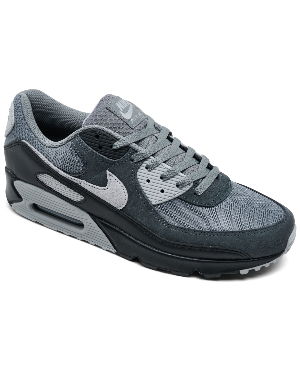 Men's Air Max 90 Casual Sneakers from Finish Line - Smoke Gray, Black