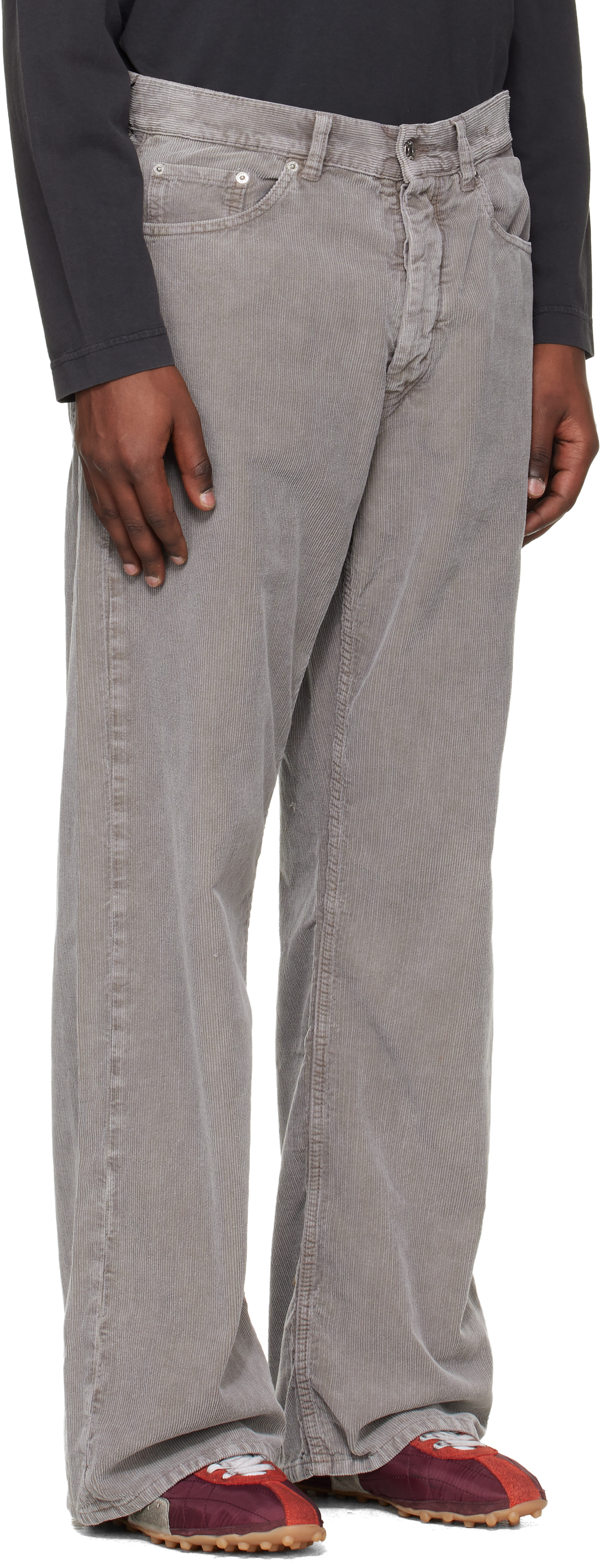Gray Loose-Fit Trousers