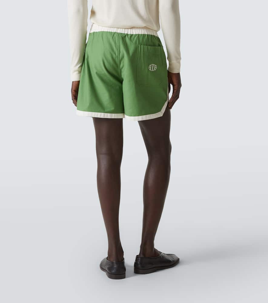 Euro appliqué cotton shorts