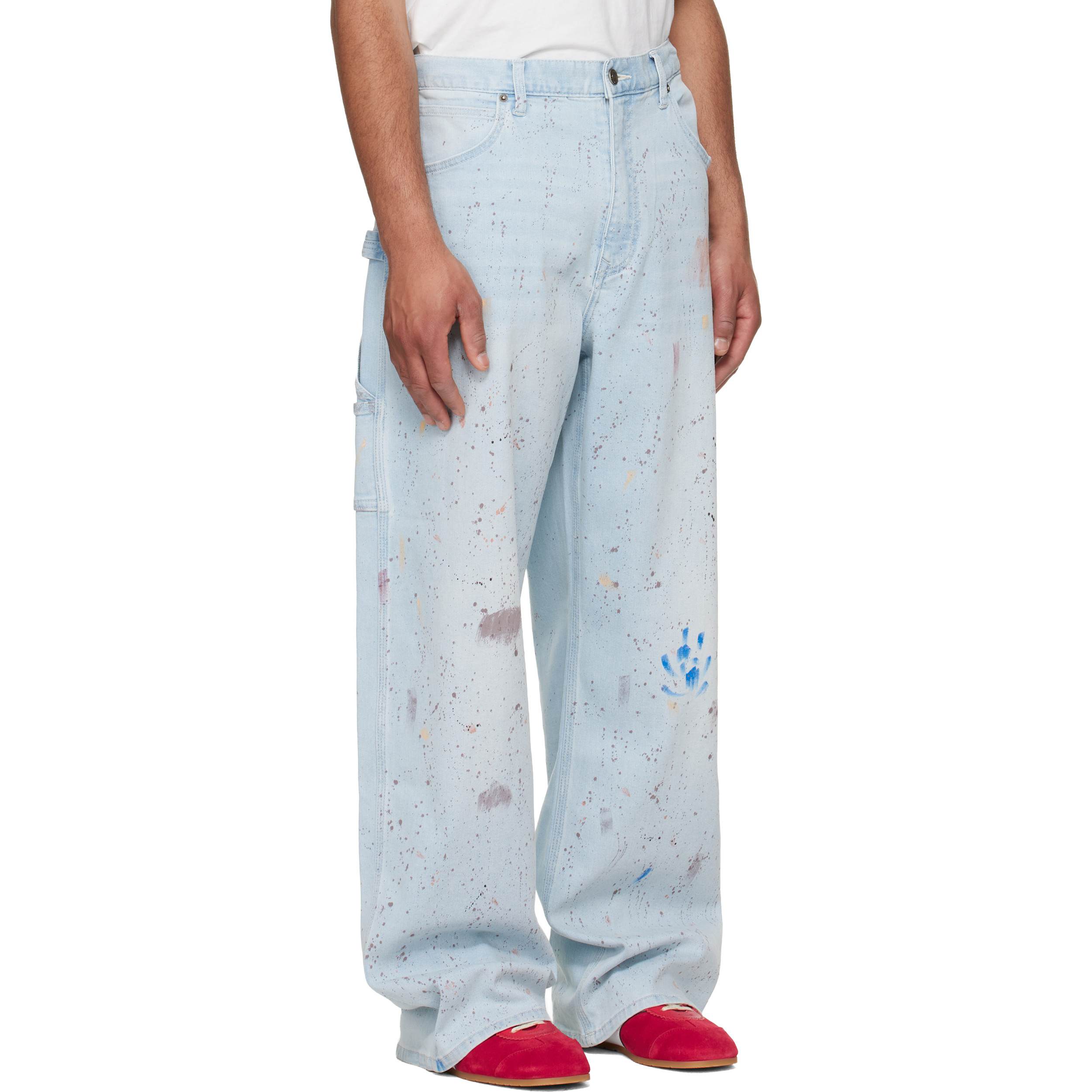 Blue Nova Sling Over Sized Painter Jeans