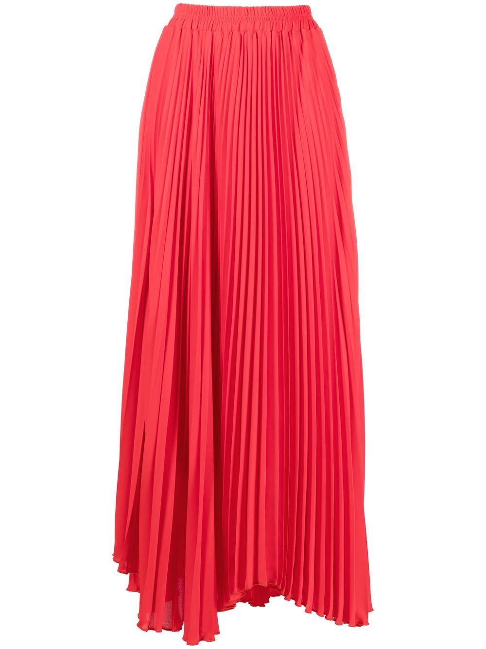 Pleated maxi skirt - Red