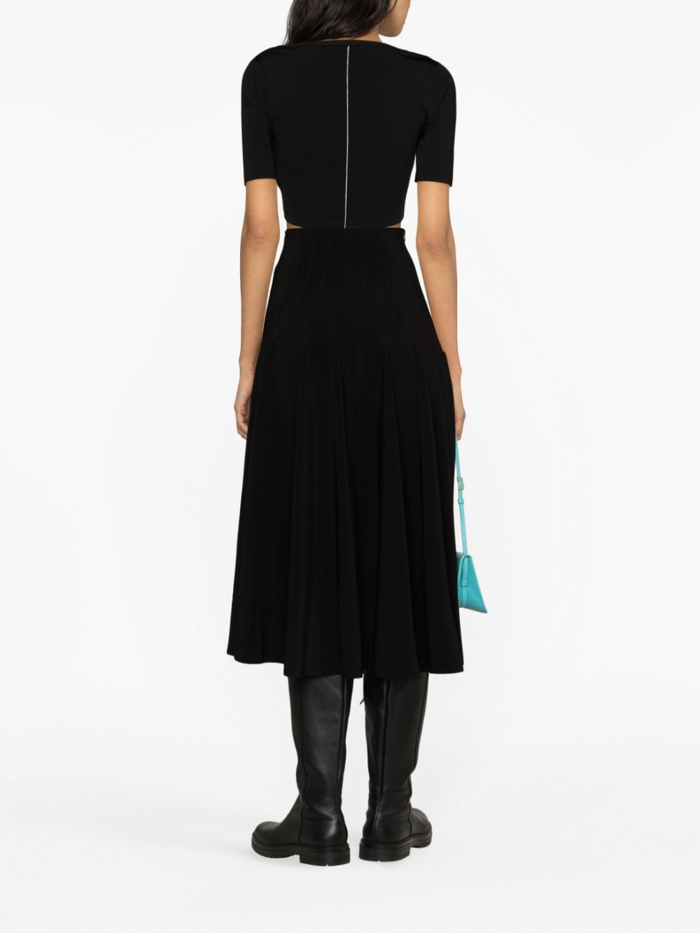 Grace A-line midi skirt - Black
