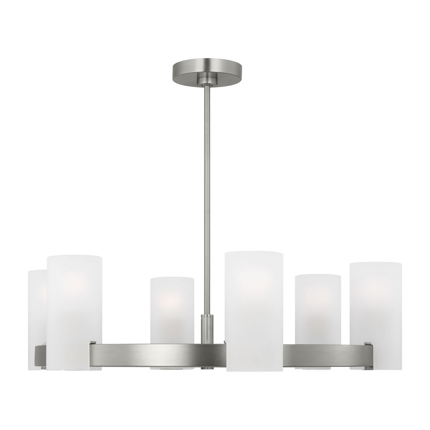 Brushed Steel Chandelier from the Rhode Collection