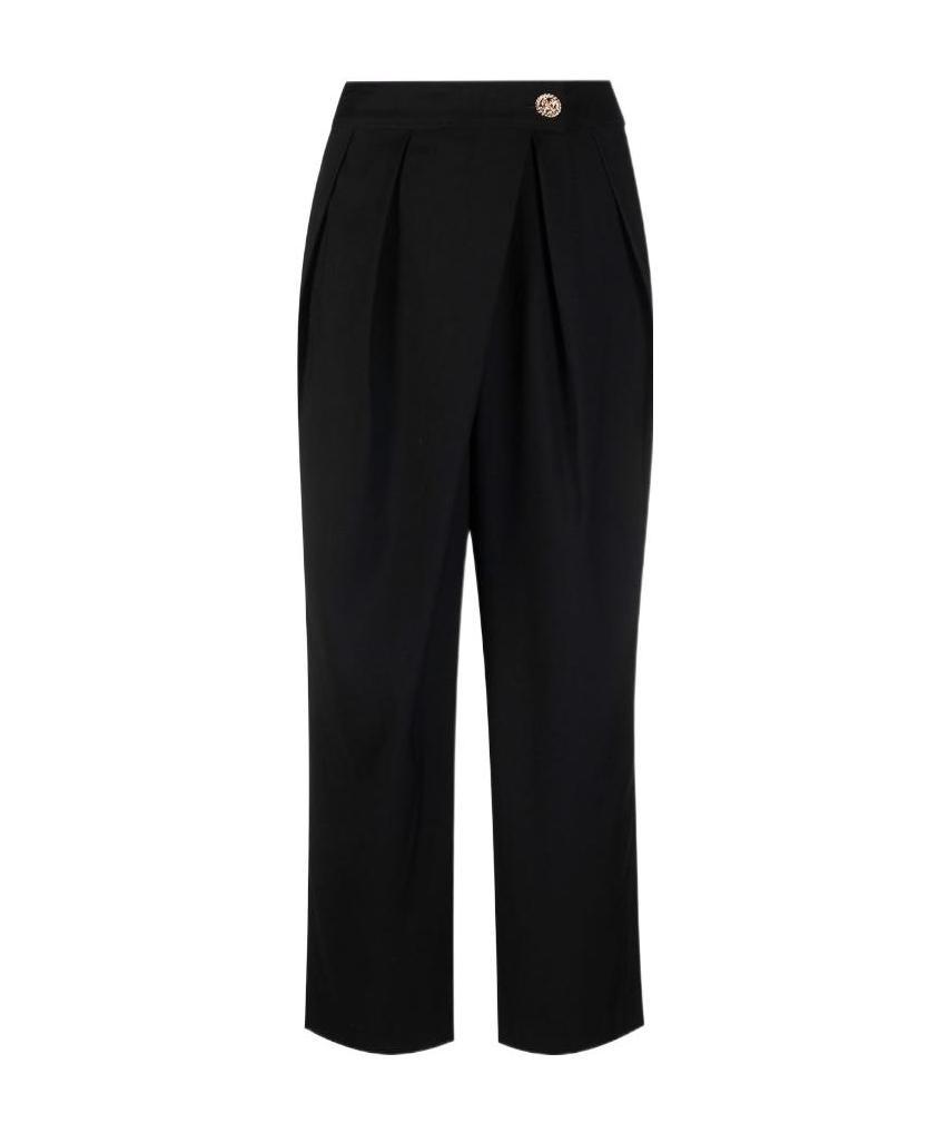 High-waisted cropped trousers