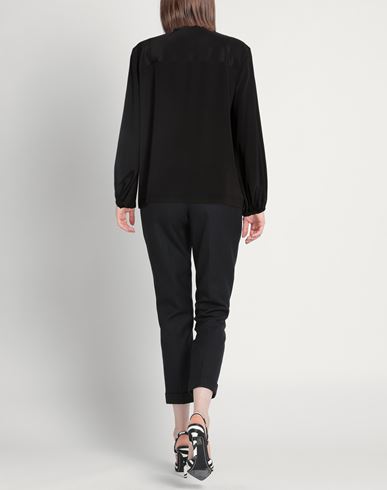 Woman Top Black Size 8 Acetate, Silk