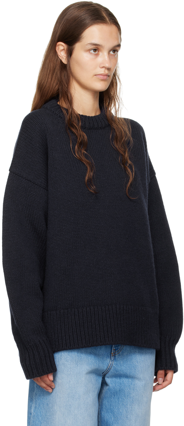 The Row Navy Ophelia Sweater