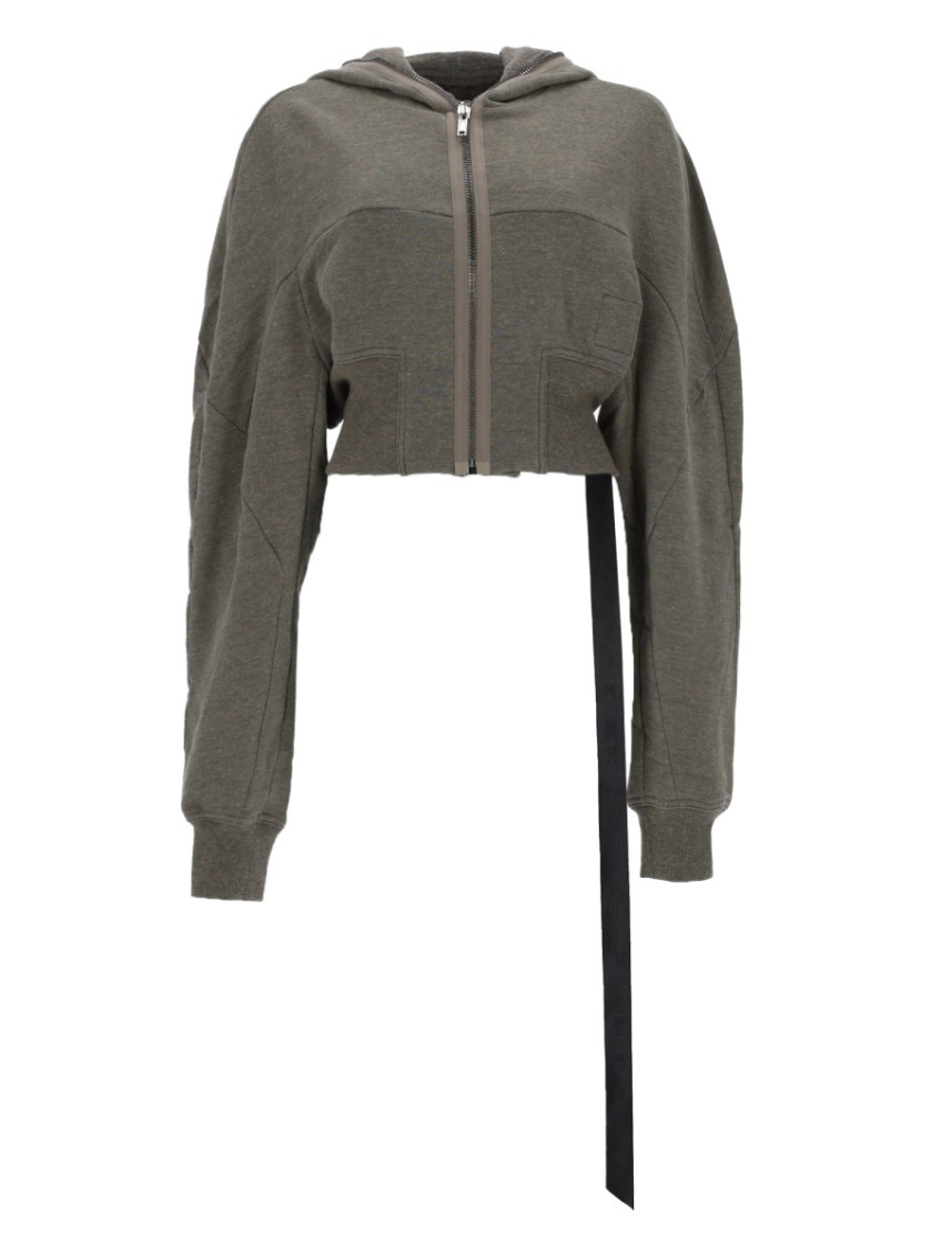 Grey Solid Hood Sweatshirt