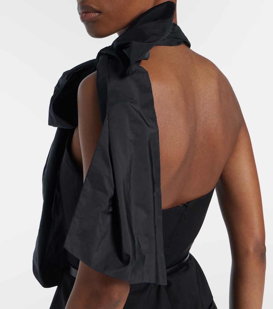 Asymmetric virgin wool jumpsuit