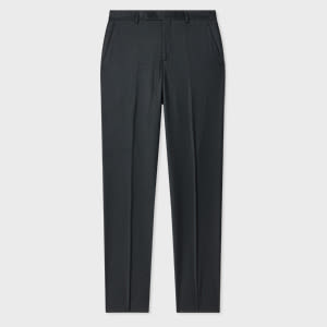 Dark Petrol Overdyed Wool-Cashmere Flannel Trousers Brown