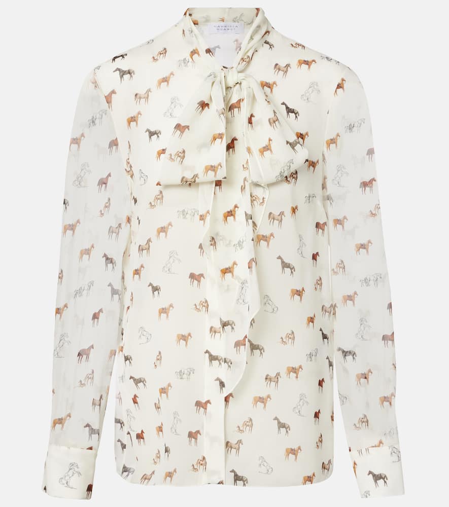 Shildon tie-neck silk blouse