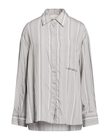 Woman Shirt Grey Size 6 Lyocell, Silk