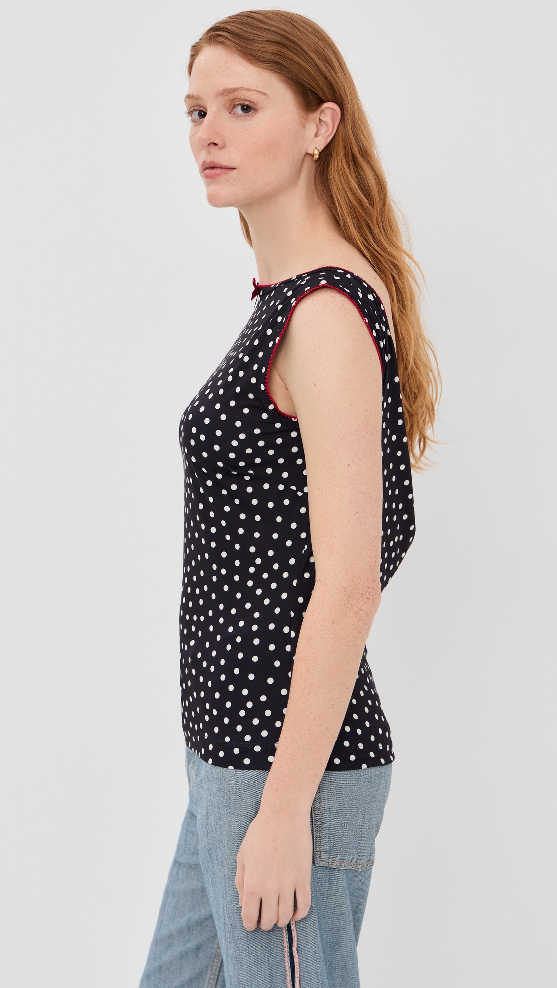 Alexa Top Red Velvet Bow