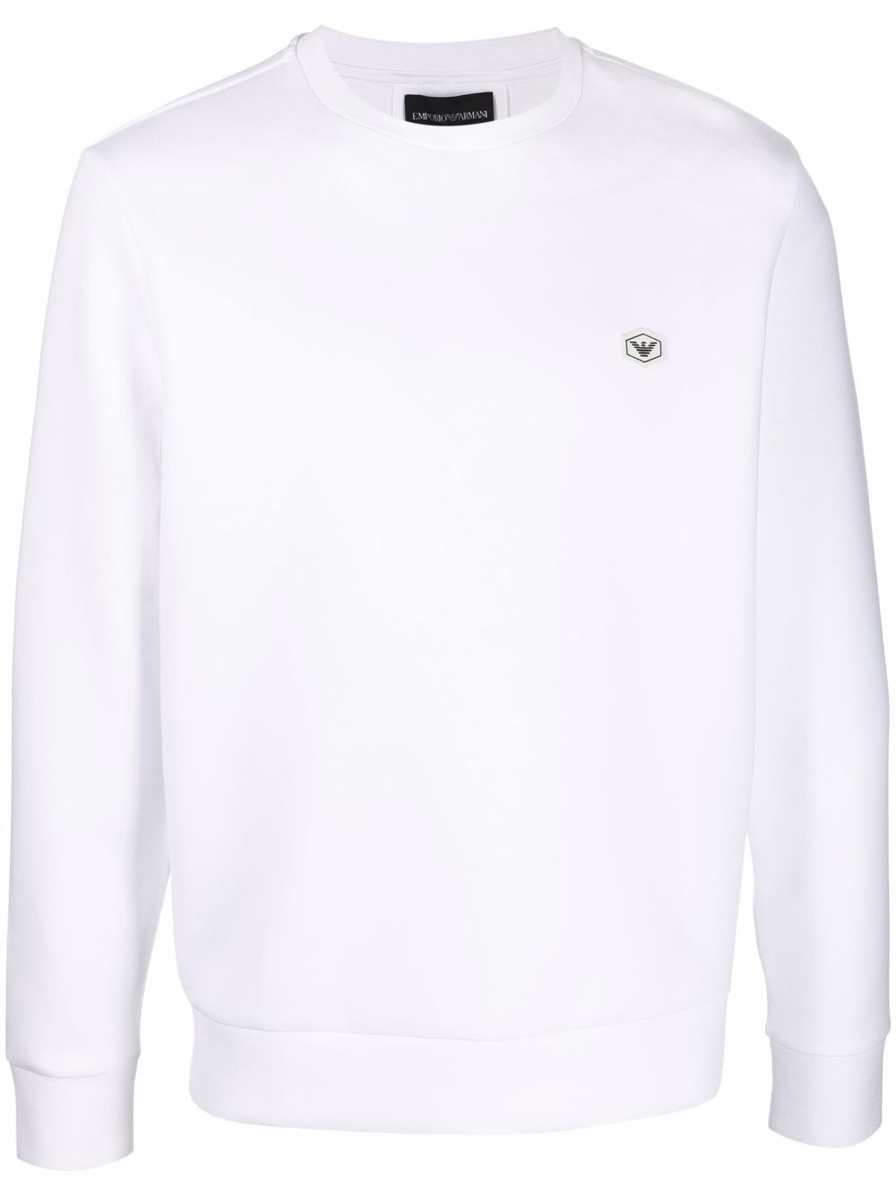 Logo-patch crew-neck sweatshirt - Black