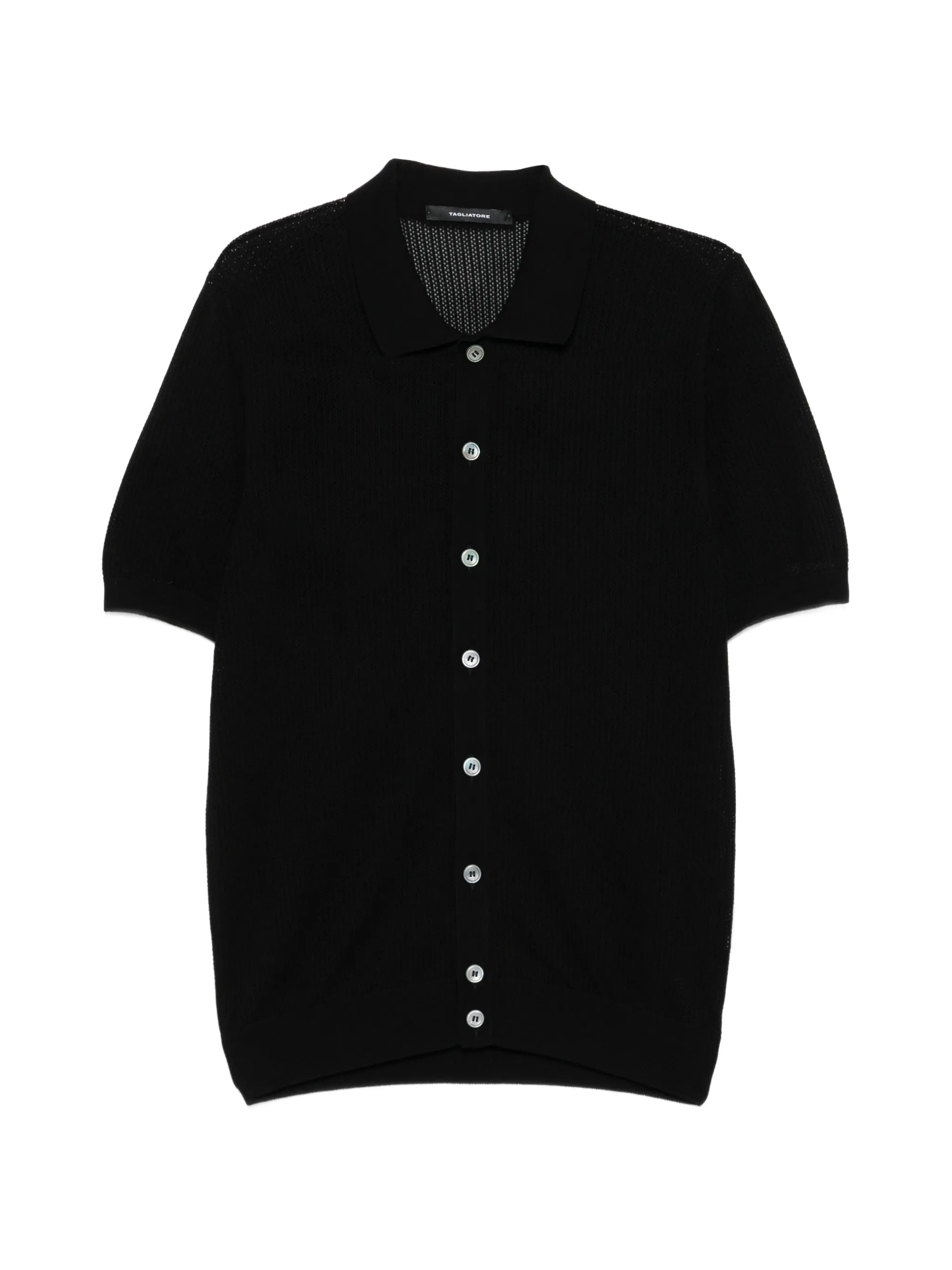 Knit Shirt with Short Sleeves and Button Front, 100% Cotton