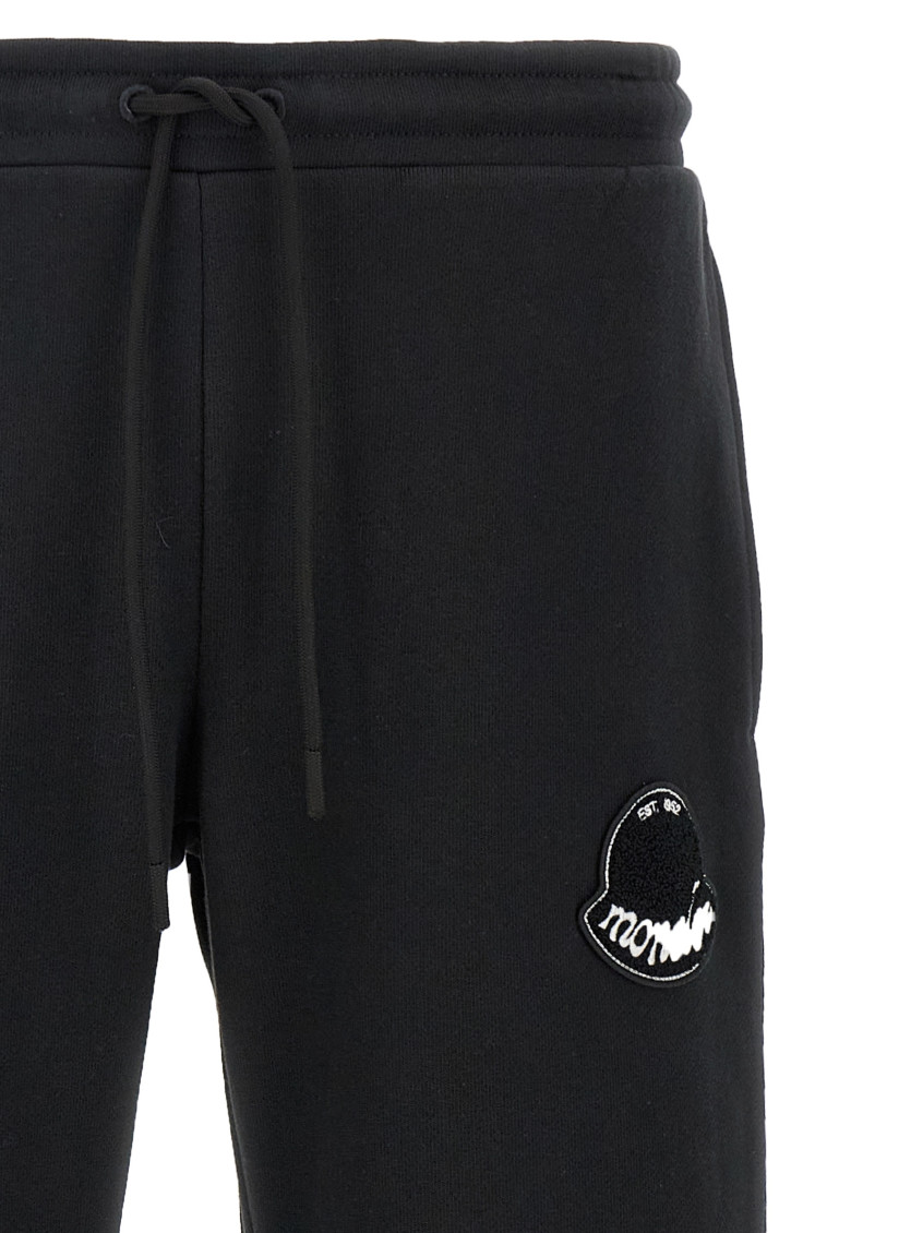 Logo Patch Joggers Pants Black