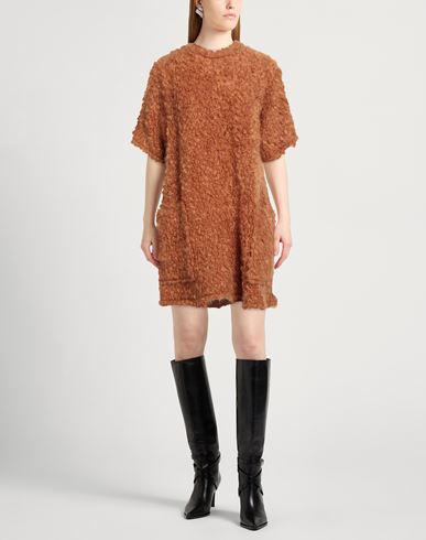 Woman Mini dress Rust Size 4 Mohair wool, Virgin Wool, Elastane