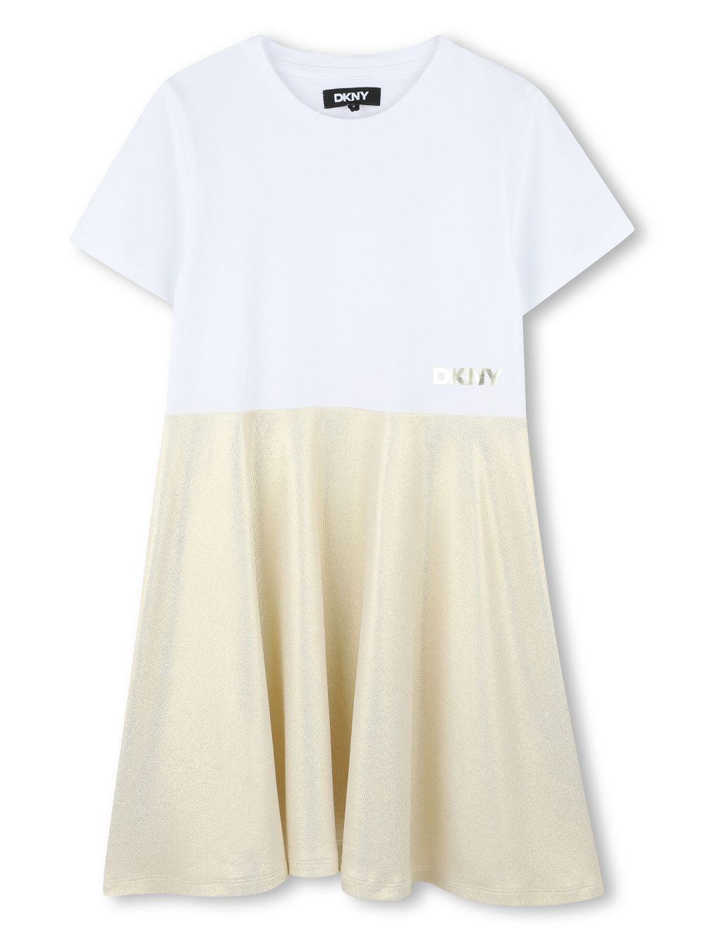 Logo-print dress - Gold