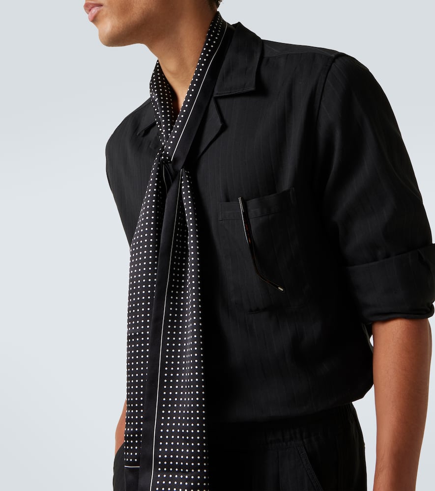 Striped cotton and silk shirt