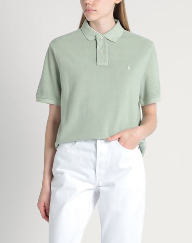 Woman Polo shirt Sage green