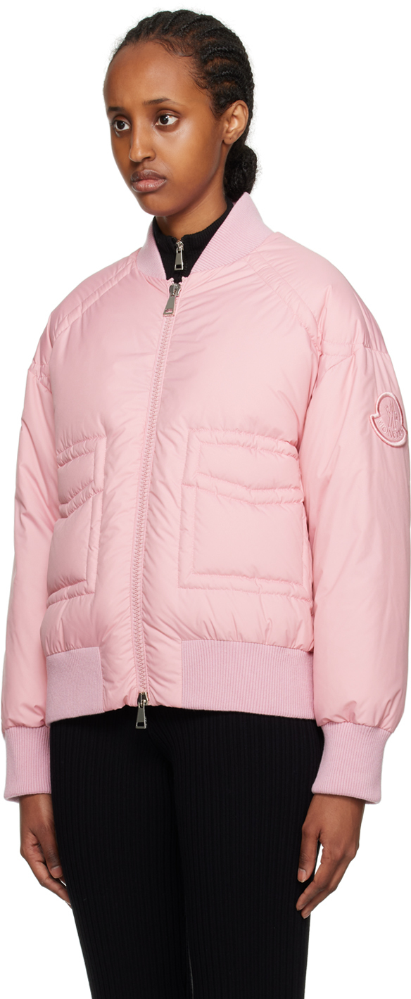 Pink Zucca down bomber jacket