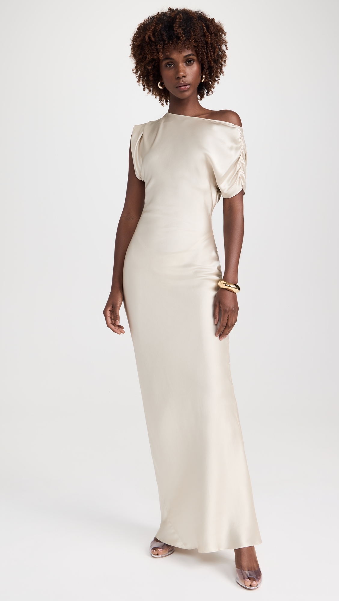 Elroy Silk Maxi Dress Chalk